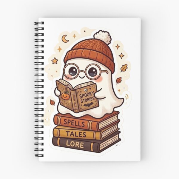 Item preview, Cute Reading Ghost Sticker – Kawaii Book Lover Ghost Reading Spooky Stories Autumn Aesthetic designed and sold by Kuldeep575.