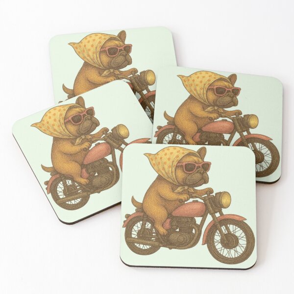 Item preview, Bulldog on Motorcycle - Adventure Travel designed and sold by Aloloco.