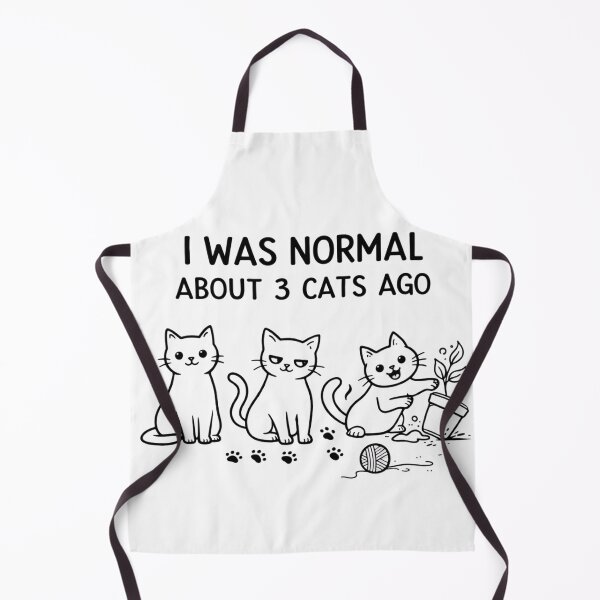 Item preview, I Was Normal About 3 Cats Ago Funny Cat Owner Shirt – Cute Mischievous Cats Humor Design designed and sold by Falconwolf.