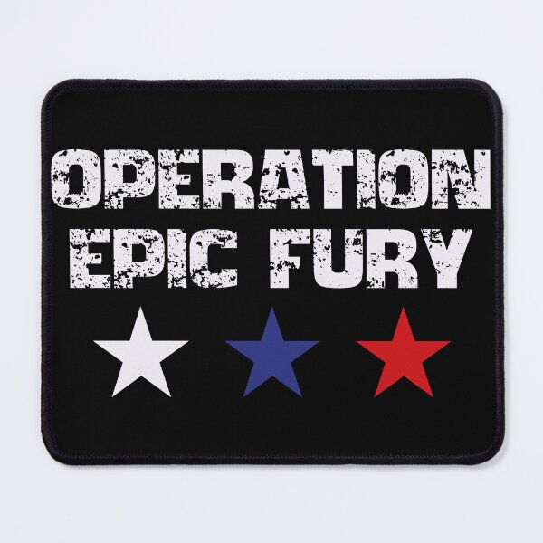 Item preview, Operation Epic Fury Distressed Military Style Typography designed and sold by Vision Crafted.