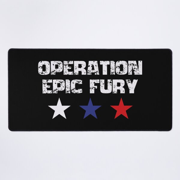 Item preview, Operation Epic Fury Distressed Military Style Typography designed and sold by Vision Crafted.