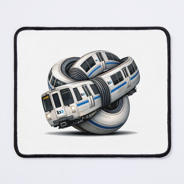 Item preview, Bay Area Rapid Transit BART Train Knot – Surreal San Francisco Transit Art designed and sold by PIXEL POP DESIGNS - Beyond the Norm!.