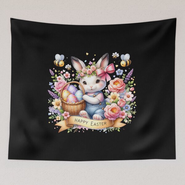 Item preview, Cute Easter Bunny Design – Pastel Spring Rabbit Artwork for Shirts & Stickers designed and sold by artedigital99.