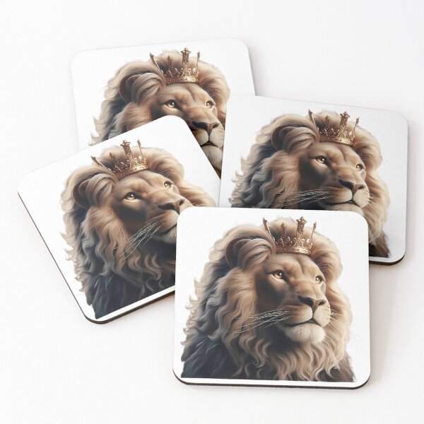 Item preview, Royal Lion King Wearing Crown Portrait designed and sold by Zodiac Celestial Art.