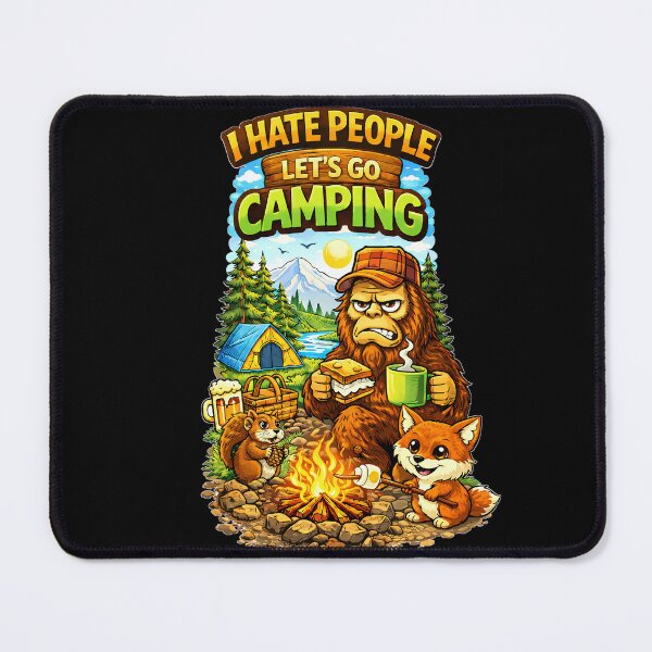 Item preview, I Hate People Let’s Go Camping – Funny Sasquatch Camping Design designed and sold by The Bearded Embroiderer.