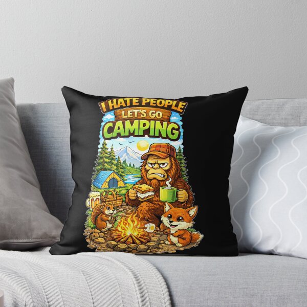 Item preview, I Hate People Let’s Go Camping – Funny Sasquatch Camping Design designed and sold by The Bearded Embroiderer.