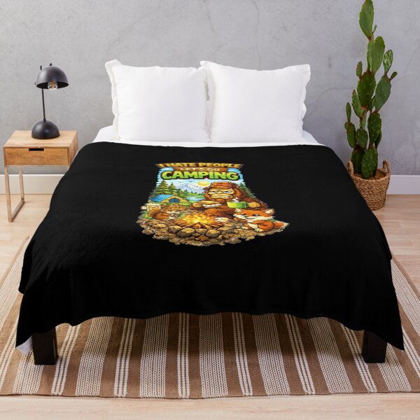 Item preview, I Hate People Let’s Go Camping – Funny Sasquatch Camping Design designed and sold by The Bearded Embroiderer.