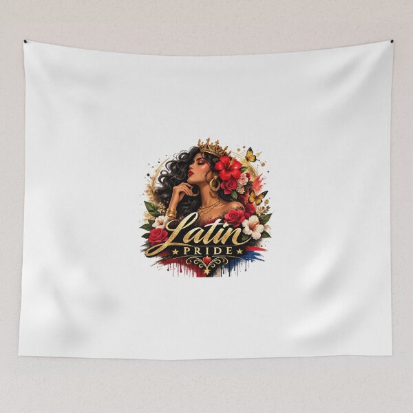 Item preview, Latin Pride Queen – Latina Culture Empowerment Floral Design designed and sold by Aura.Creative.