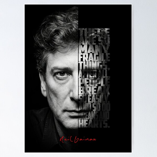 Item preview, Póster con frase "Split Face" de Neil Gaiman designed and sold by Enea Kelo.