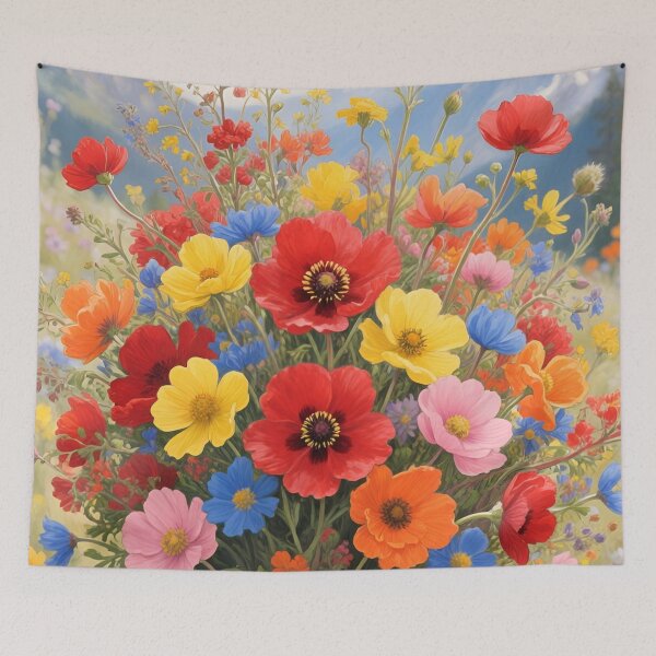 Item preview, Mountain Wildflower Bouquet Watercolor | Alpine Meadow Floral Art designed and sold by Debbie Schulte.