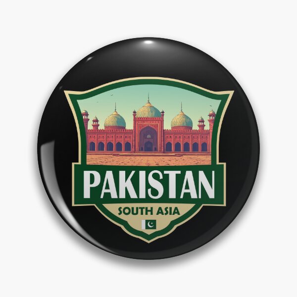 Item preview, Pakistan Illustration Retro Badge designed and sold by KrisSidDesigns.