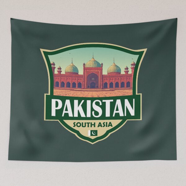Item preview, Pakistan Illustration Retro Badge designed and sold by KrisSidDesigns.