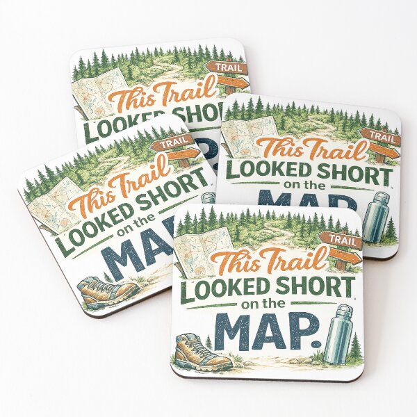 Item preview, This Trail Looked Short on the Map – Funny Hiking Trail Design designed and sold by The Bearded Embroiderer.
