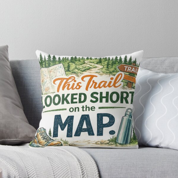 Item preview, This Trail Looked Short on the Map – Funny Hiking Trail Design designed and sold by The Bearded Embroiderer.