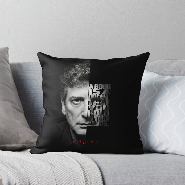Artikelvorschau, Neil Gaiman Zitatposter mit gespaltenem Gesicht entworfen und verkauft von Enea Kelo.
