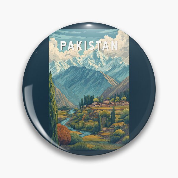Item preview, Pakistan Illustration Travel Art Vintage designed and sold by KrisSidDesigns.
