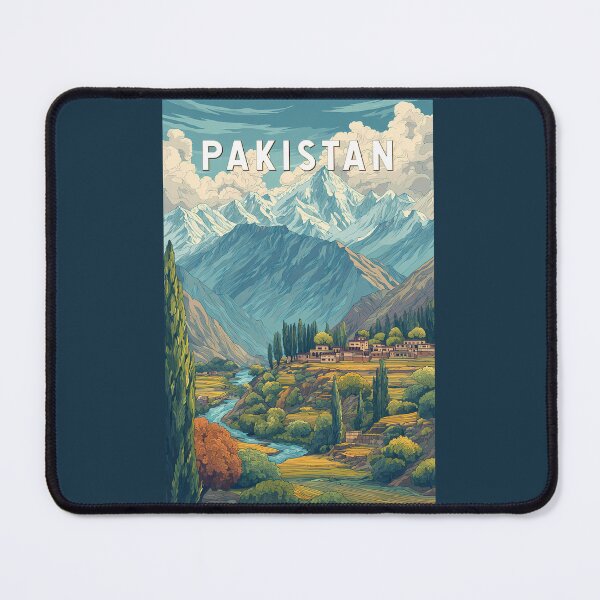 Item preview, Pakistan Illustration Travel Art Vintage designed and sold by KrisSidDesigns.