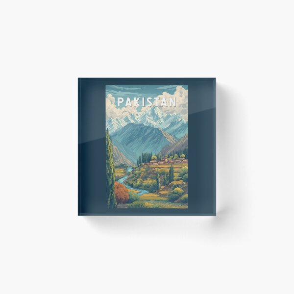 Item preview, Pakistan Illustration Travel Art Vintage designed and sold by KrisSidDesigns.