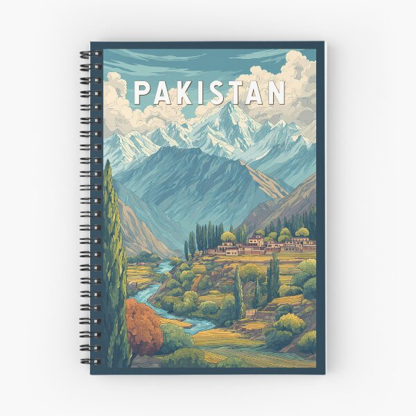 Item preview, Pakistan Illustration Travel Art Vintage designed and sold by KrisSidDesigns.