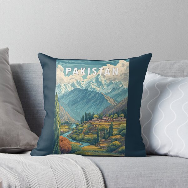 Item preview, Pakistan Illustration Travel Art Vintage designed and sold by KrisSidDesigns.