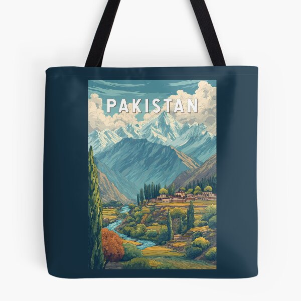 Item preview, Pakistan Illustration Travel Art Vintage designed and sold by KrisSidDesigns.