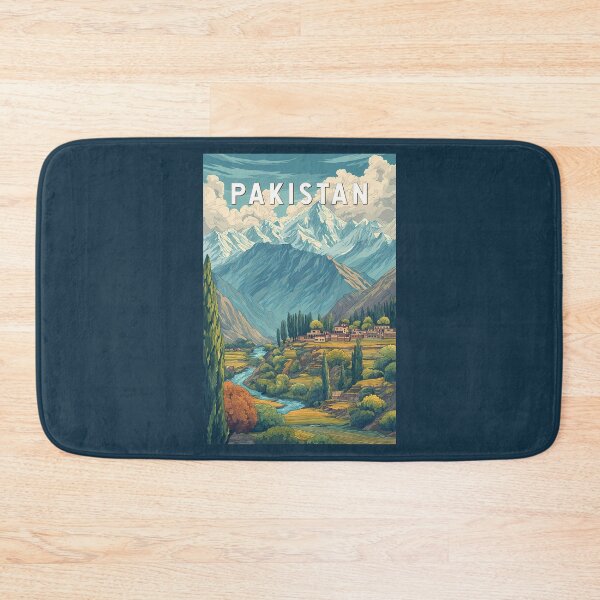 Item preview, Pakistan Illustration Travel Art Vintage designed and sold by KrisSidDesigns.