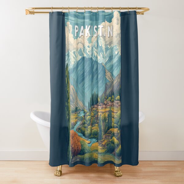Item preview, Pakistan Illustration Travel Art Vintage designed and sold by KrisSidDesigns.