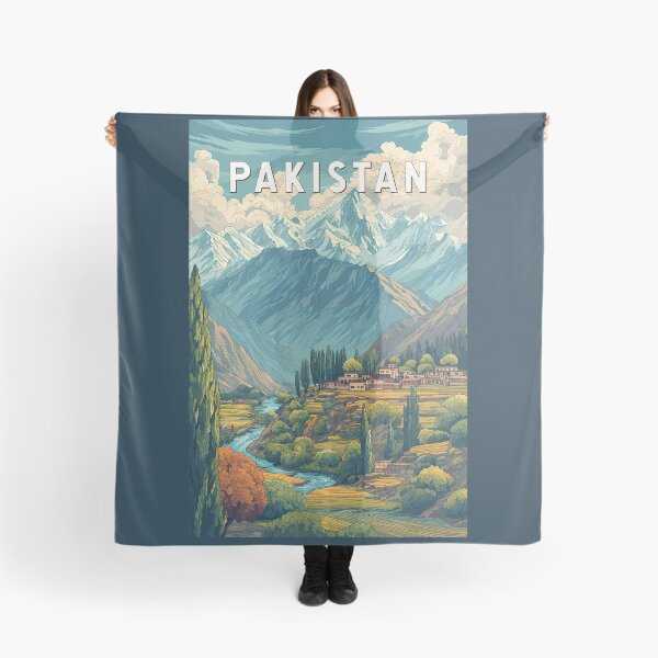 Item preview, Pakistan Illustration Travel Art Vintage designed and sold by KrisSidDesigns.