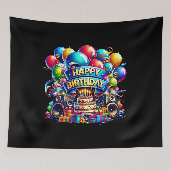 Item preview, Birthday Party Graphic – Festive Happy Birthday Artwork for Gifts designed and sold by artedigital99.