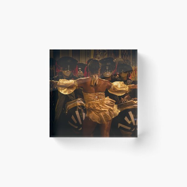 Item preview, Candombe drummers and vedette during Montevideo’s famous desfile de llamadas carnival designed and sold by DFLC Prints.