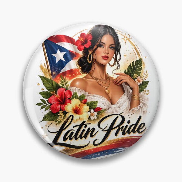 Item preview, Latin Pride Puerto Rican Queen – Latina Culture Floral Design designed and sold by Aura.Creative.