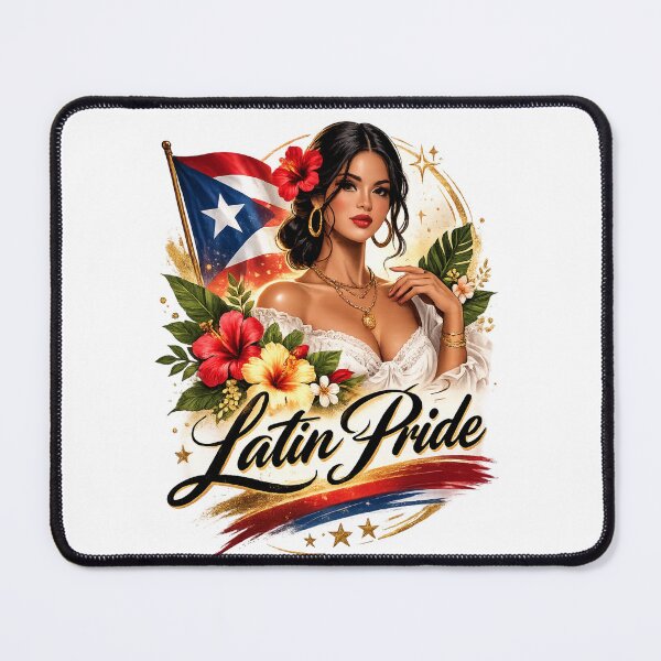 Item preview, Latin Pride Puerto Rican Queen – Latina Culture Floral Design designed and sold by Aura.Creative.