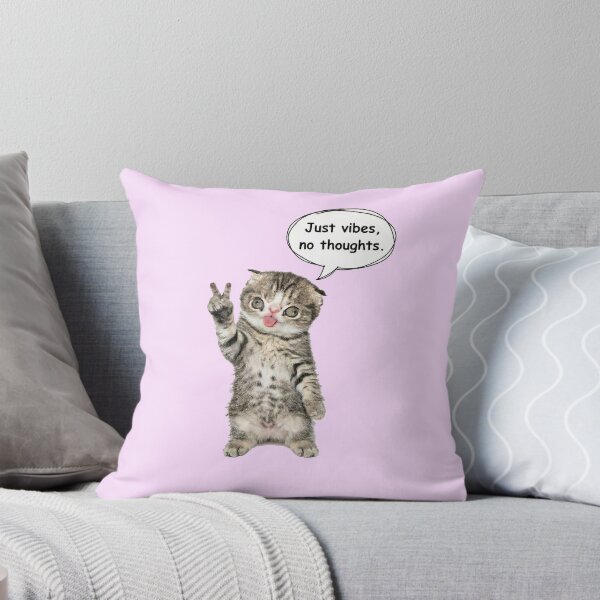 Item preview, Cute cat with peace sign and speech bubble - cheeky design designed and sold by Print-Zoo.