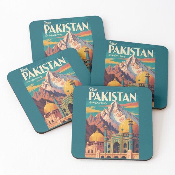 Item preview, Pakistan Landscape Illustration Travel Art Vintage designed and sold by KrisSidDesigns.