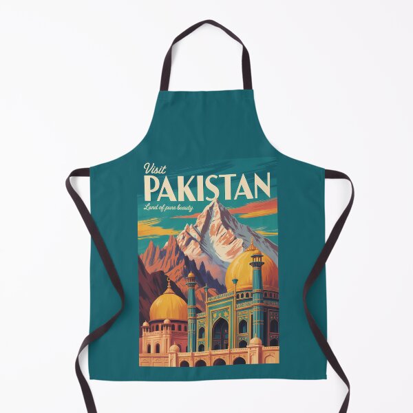 Item preview, Pakistan Landscape Illustration Travel Art Vintage designed and sold by KrisSidDesigns.