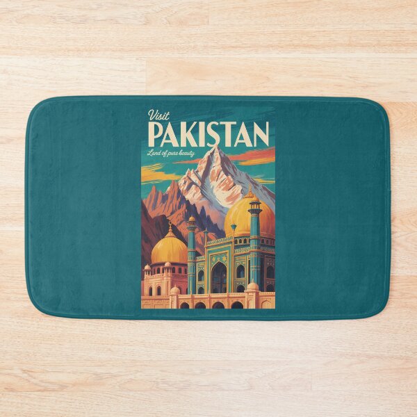 Item preview, Pakistan Landscape Illustration Travel Art Vintage designed and sold by KrisSidDesigns.