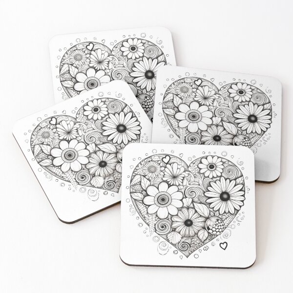 Item preview, Flower Heart designed and sold by bubblyrainbow.