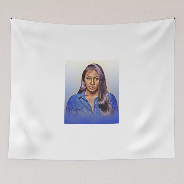 Item preview, Vibrant portrait of Aya Nakamura - Add a touch of French glamour to your decor designed and sold by Vanchys.