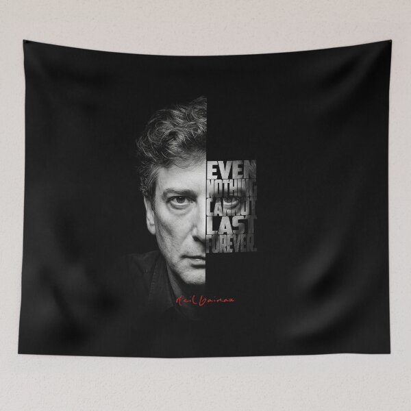 Item preview, Neil Gaiman Split Face Quote Poster designed and sold by Enea Kelo.