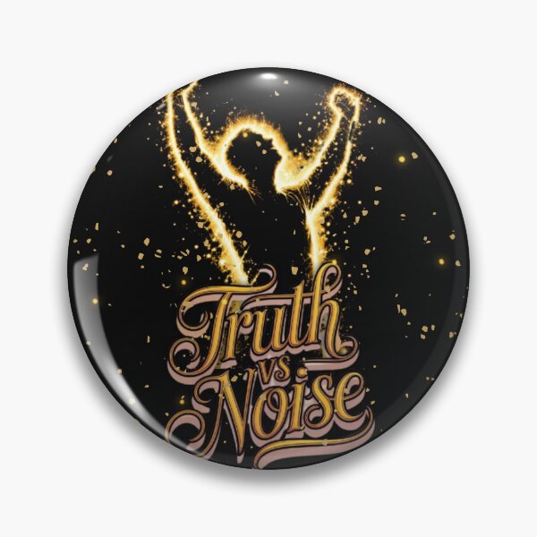 Item preview, Truth vs Noise Spiritual Alignment Design – Gold & Black Law of Attraction Typography designed and sold by gyrate.