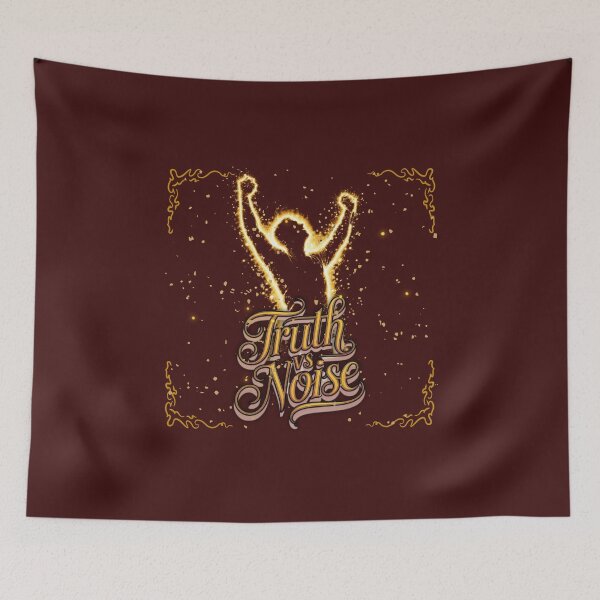 Item preview, Truth vs Noise Spiritual Alignment Design – Gold & Black Law of Attraction Typography designed and sold by gyrate.