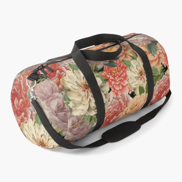 Item preview, Orange Vintage Peonies and Roses Floral Digital Faux Decoupage Collage designed and sold by Licorice Moon.