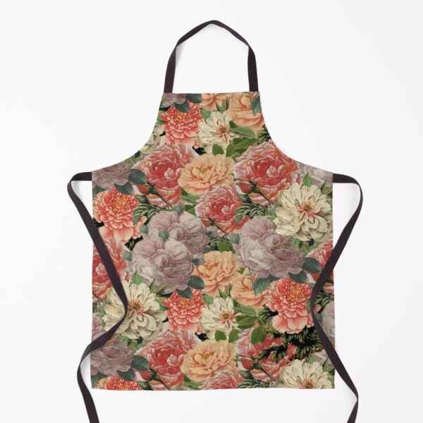Item preview, Orange Vintage Peonies and Roses Floral Digital Faux Decoupage Collage designed and sold by Licorice Moon.