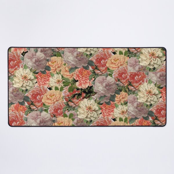 Item preview, Orange Vintage Peonies and Roses Floral Digital Faux Decoupage Collage designed and sold by Licorice Moon.