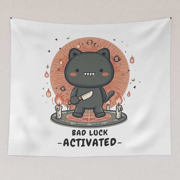 Item preview, Spooky Black Cat With Knife designed and sold by Region.