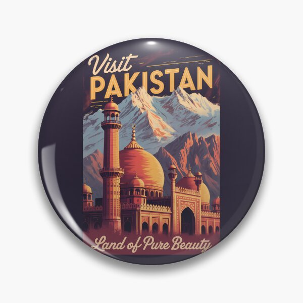 Item preview, Pakistan Mountains Illustration Travel Art Vintage designed and sold by KrisSidDesigns.