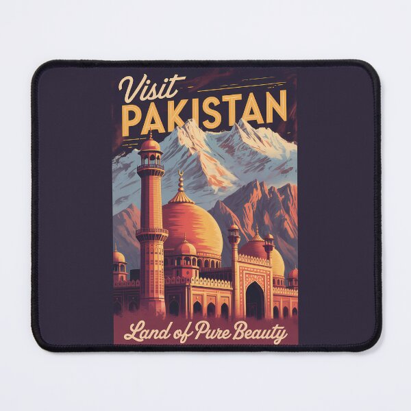 Item preview, Pakistan Mountains Illustration Travel Art Vintage designed and sold by KrisSidDesigns.