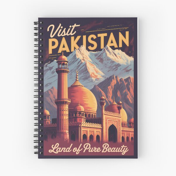 Item preview, Pakistan Mountains Illustration Travel Art Vintage designed and sold by KrisSidDesigns.
