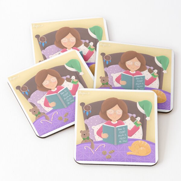 Item preview, Jolabokaflod Reading in Bed designed and sold by Megan Makes Art VT.