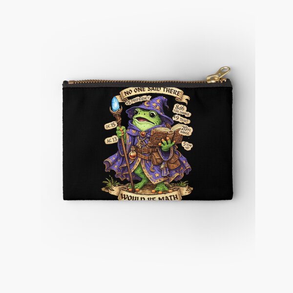 Item preview, FUNNY DND ADVENTURER FROG WIZARD: No one said there would be math! designed and sold by DungeonAtelier.